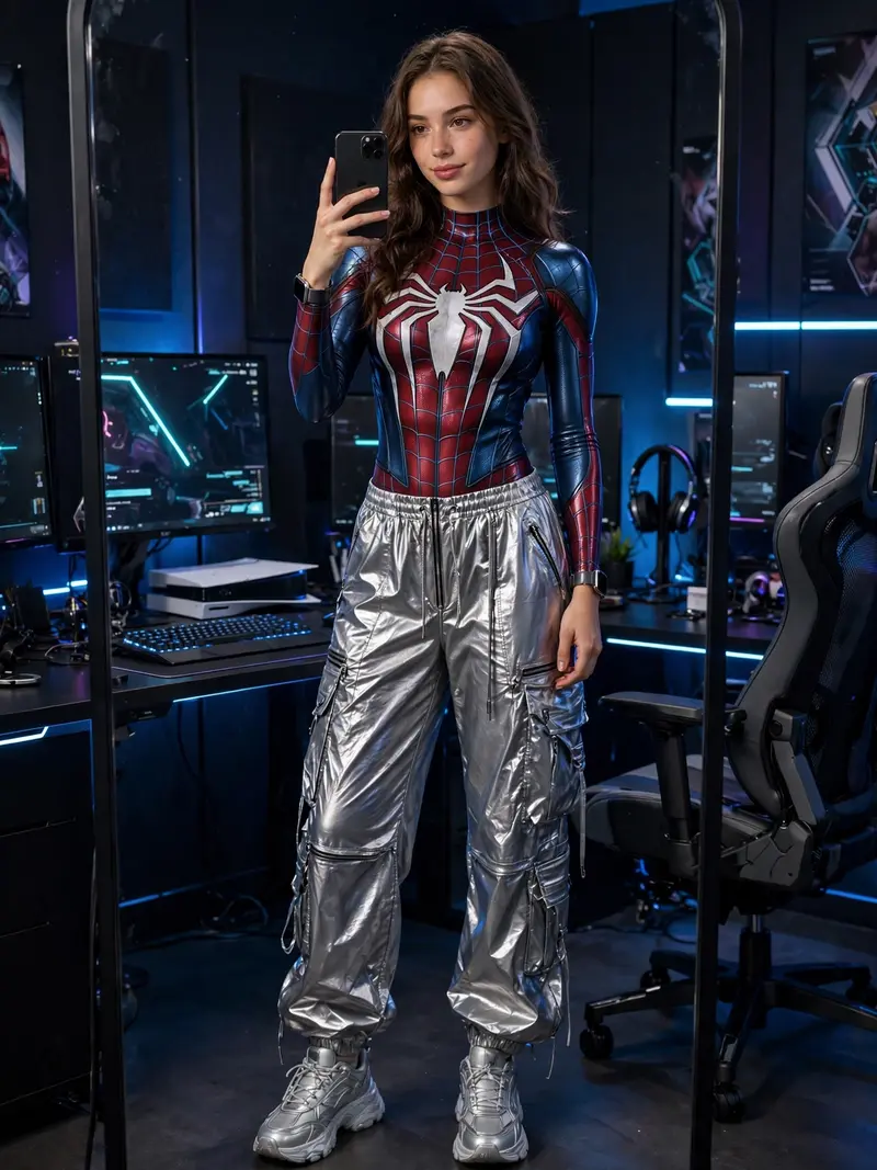 Full-Body Mirror Selfie Portrait