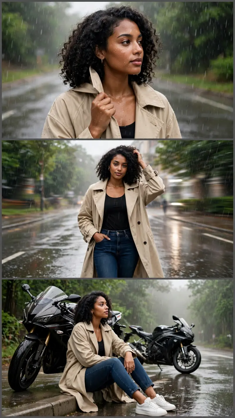 Rainy Atmosphere Portrait