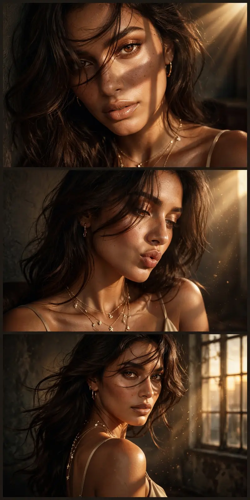 Collage Warm Golden Sunlight
