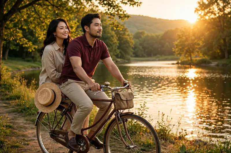 High-Resolution Romantic Outdoor Scene