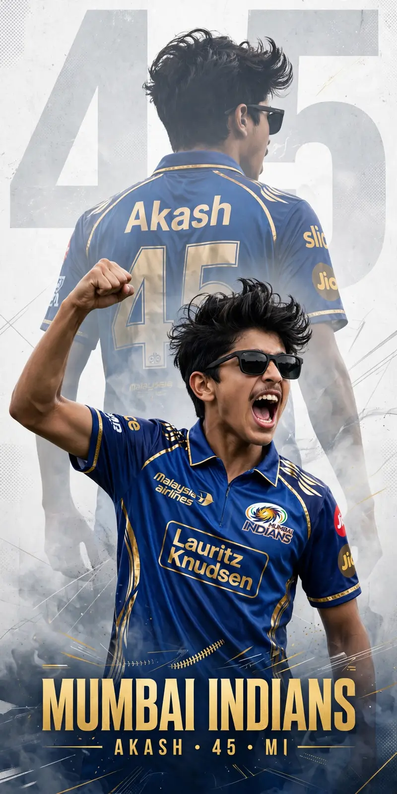 Sports Poster Featuring a Young Boy with Quiff-Style