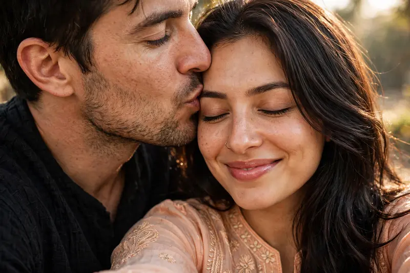 Realistic Couple Selfie