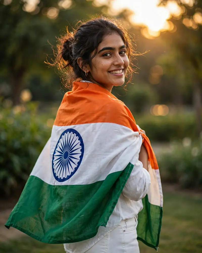 Republic Day Flag Portrait