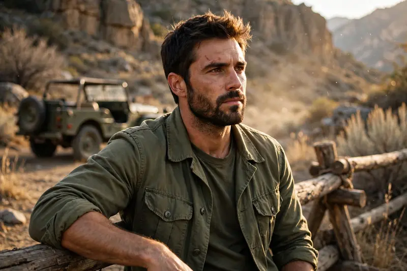 Rugged and Intense Man
