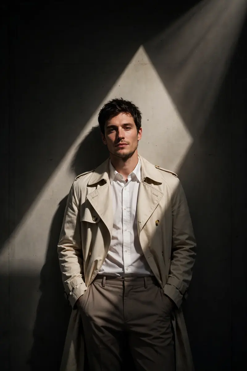 Cream Trench Coat Portrait