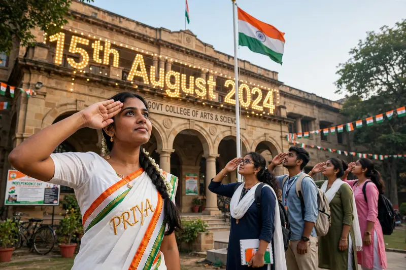 Independence Day College Flag Hoisting