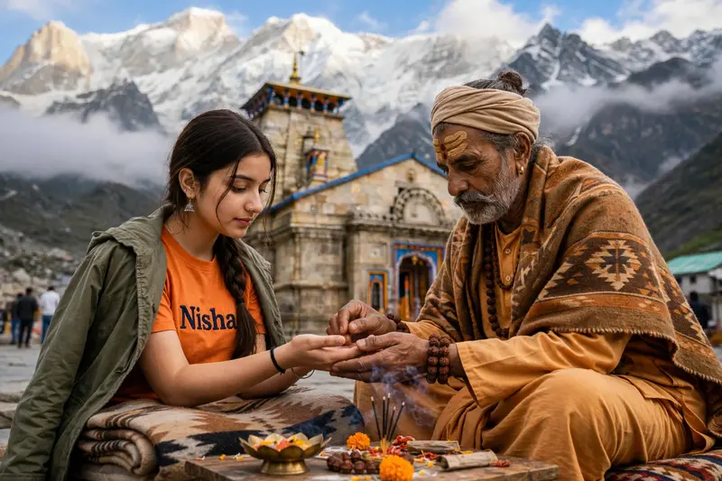 Pandit Reading Girl's Palm
