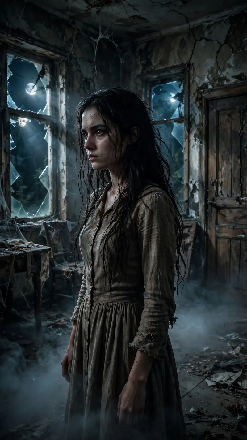 Abandoned House Horror Girl
