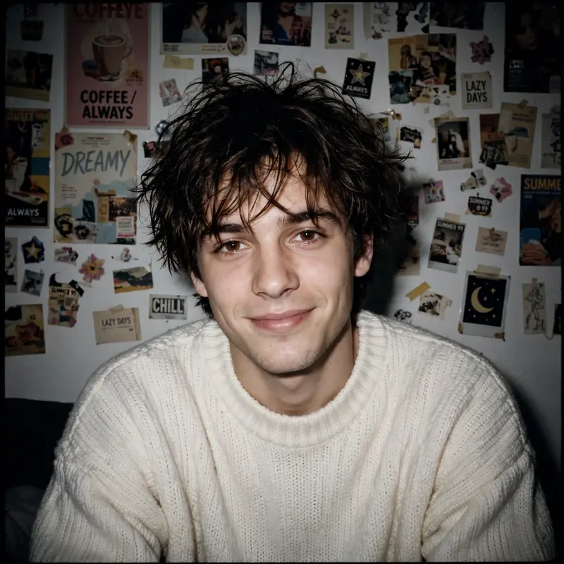 Cream Sweater Flash Portrait