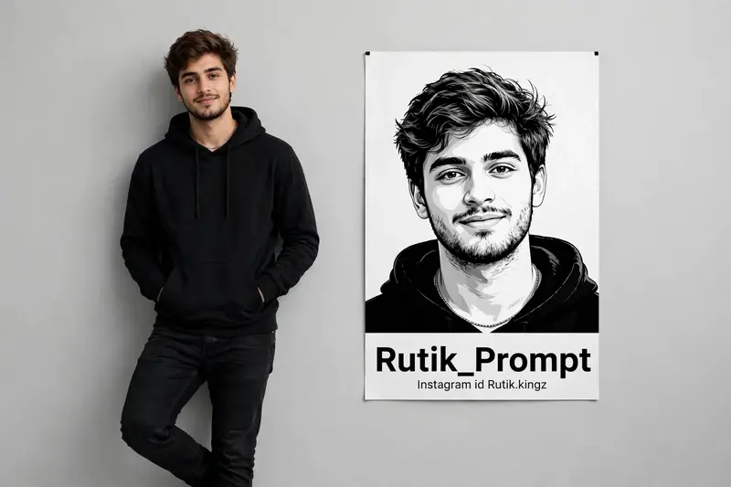 Monochrome Studio Wall Portrait