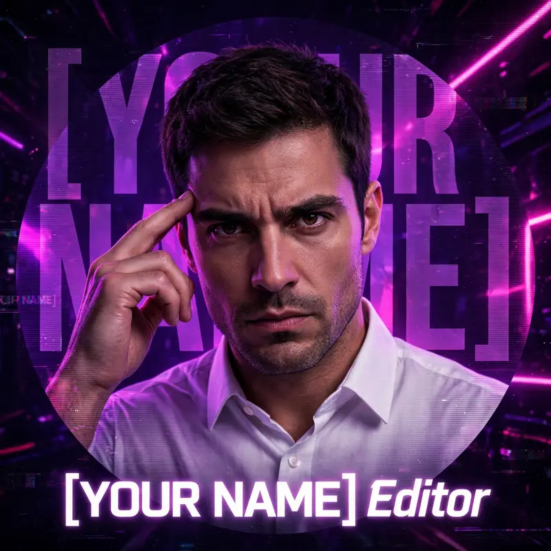 Neon Purple Instagram DP Men