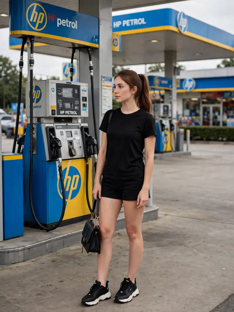 HP Petrol Pump Background Photo Prompt