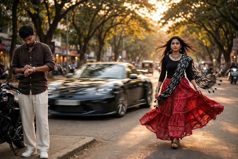 Romantic Bangalore Love Story Video Prompt