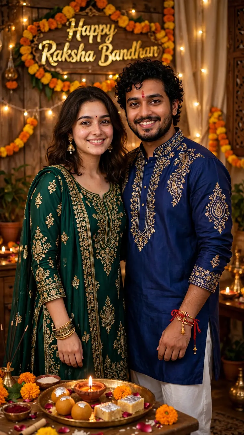 Raksha Bandhan Cinematic Family Photo Prompt