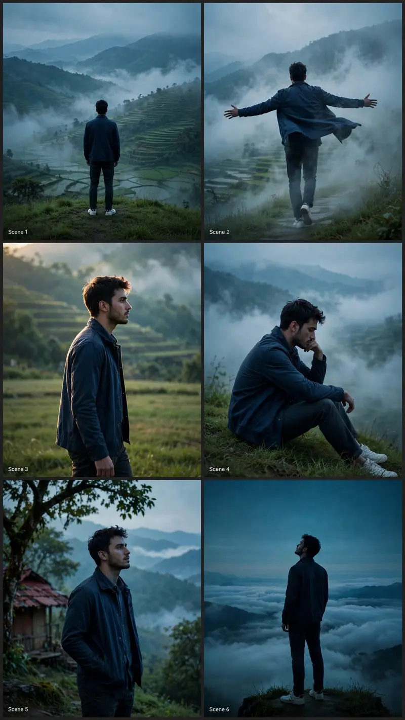 Cinematic Mountain Terraces Video Prompt