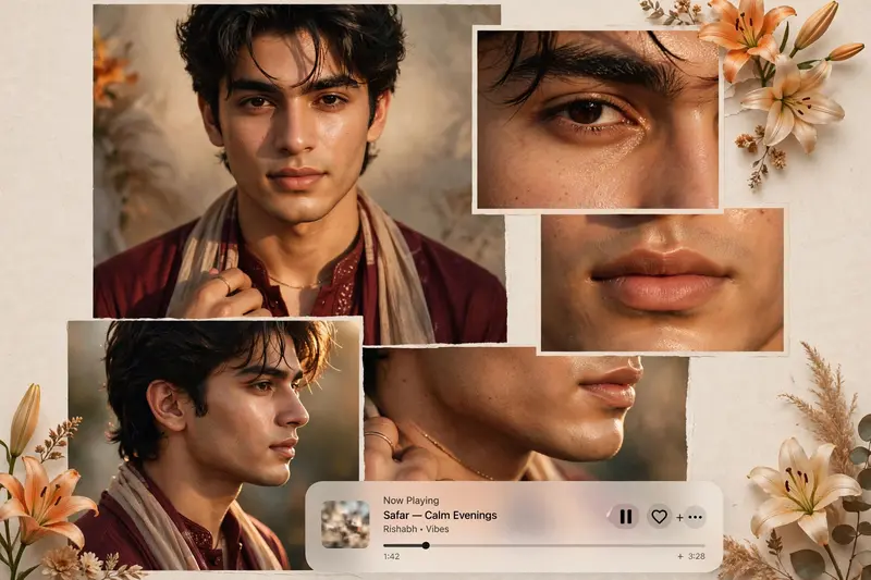 Aesthetic Portrait Collage Prompt