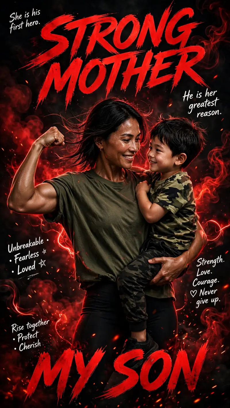 Mom And Son Motivational Poster Prompt