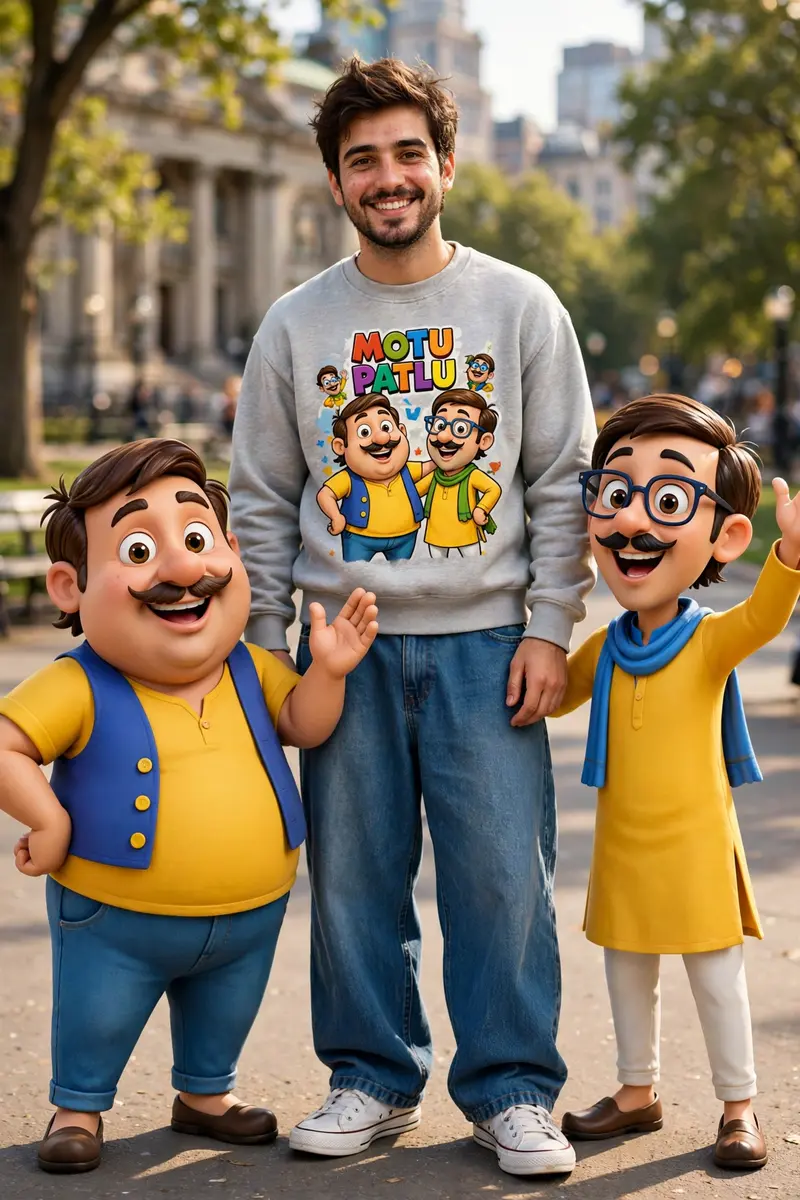 Motu Patlu Doraemon Photo Prompt