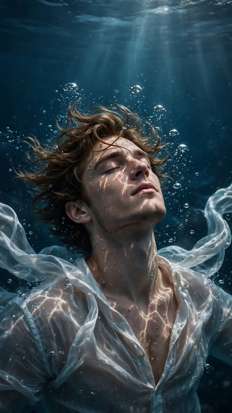 Cinematic Underwater Portrait Prompt