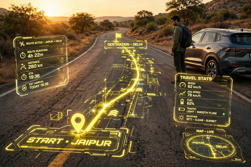 AR GPS Route Road Photo Prompt