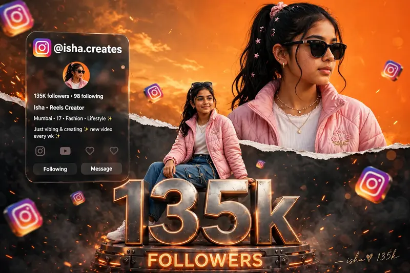 Instagram Milestone Celebration Poster Prompt