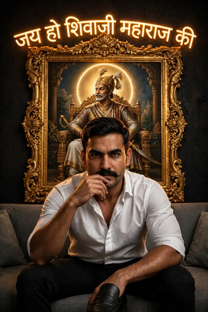 Chhatrapati Shivaji Maharaj Portrait Prompt
