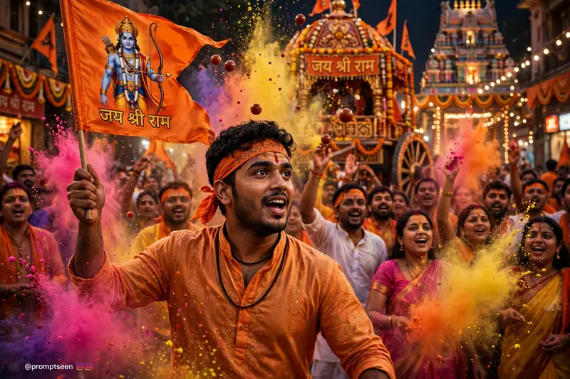 Ram Navami Street Procession Photo Prompt