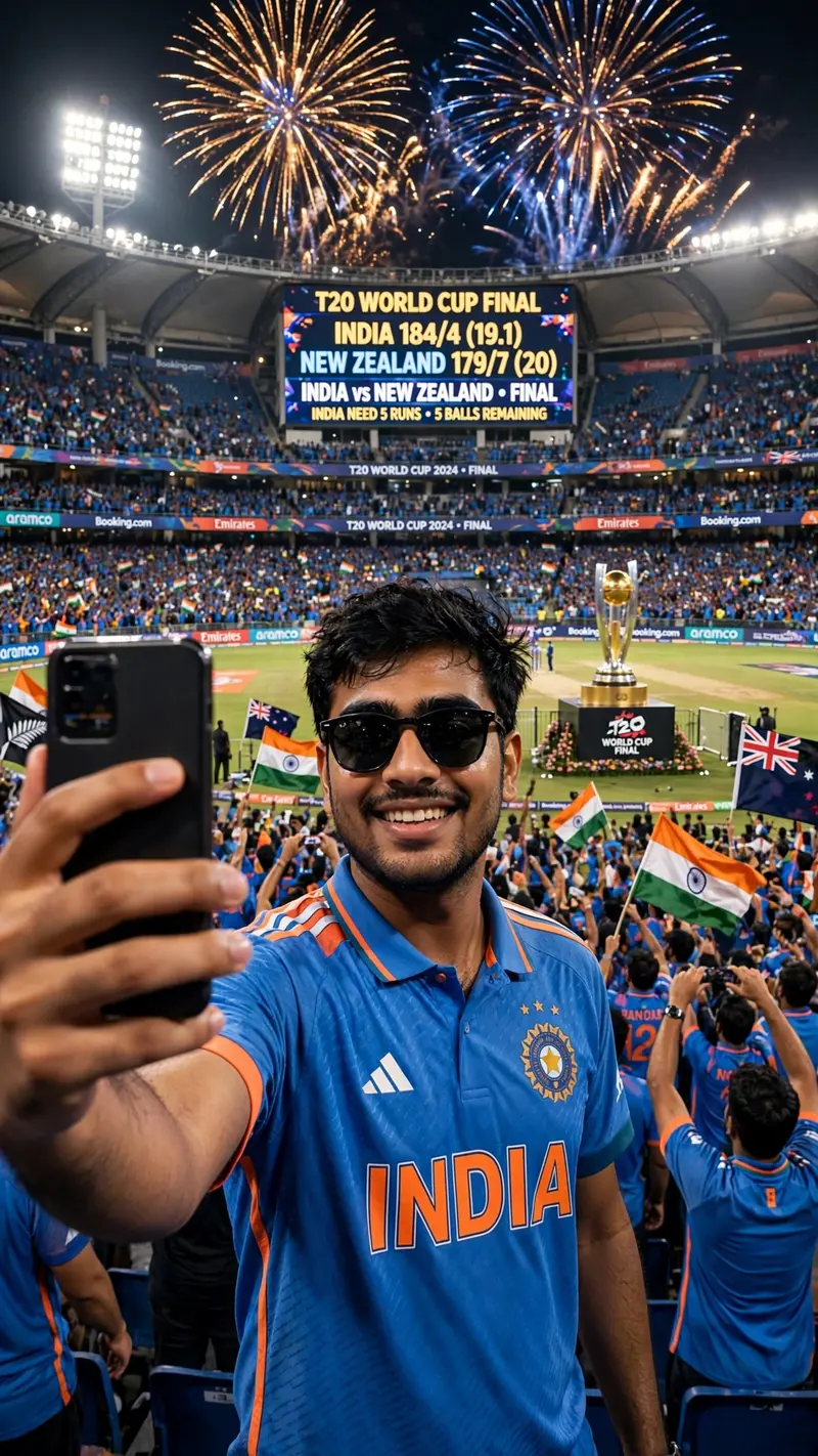India World Cup Celebration Fan Photo Prompt