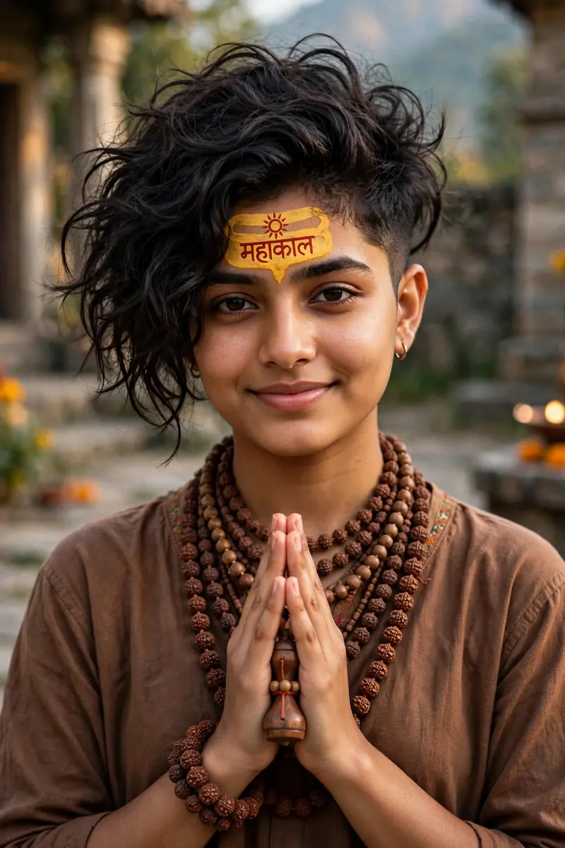 Mahashivratri Namaste Portrait Prompt
