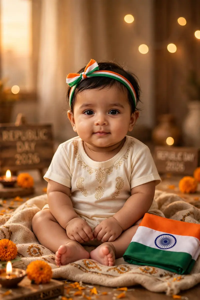 Republic Day Baby Portrait Prompt