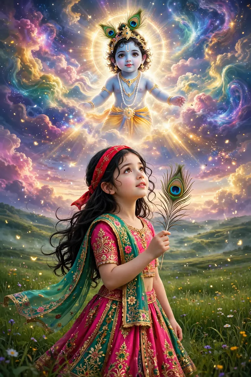 Janmashtami Baby Krishna Fantasy Portrait
