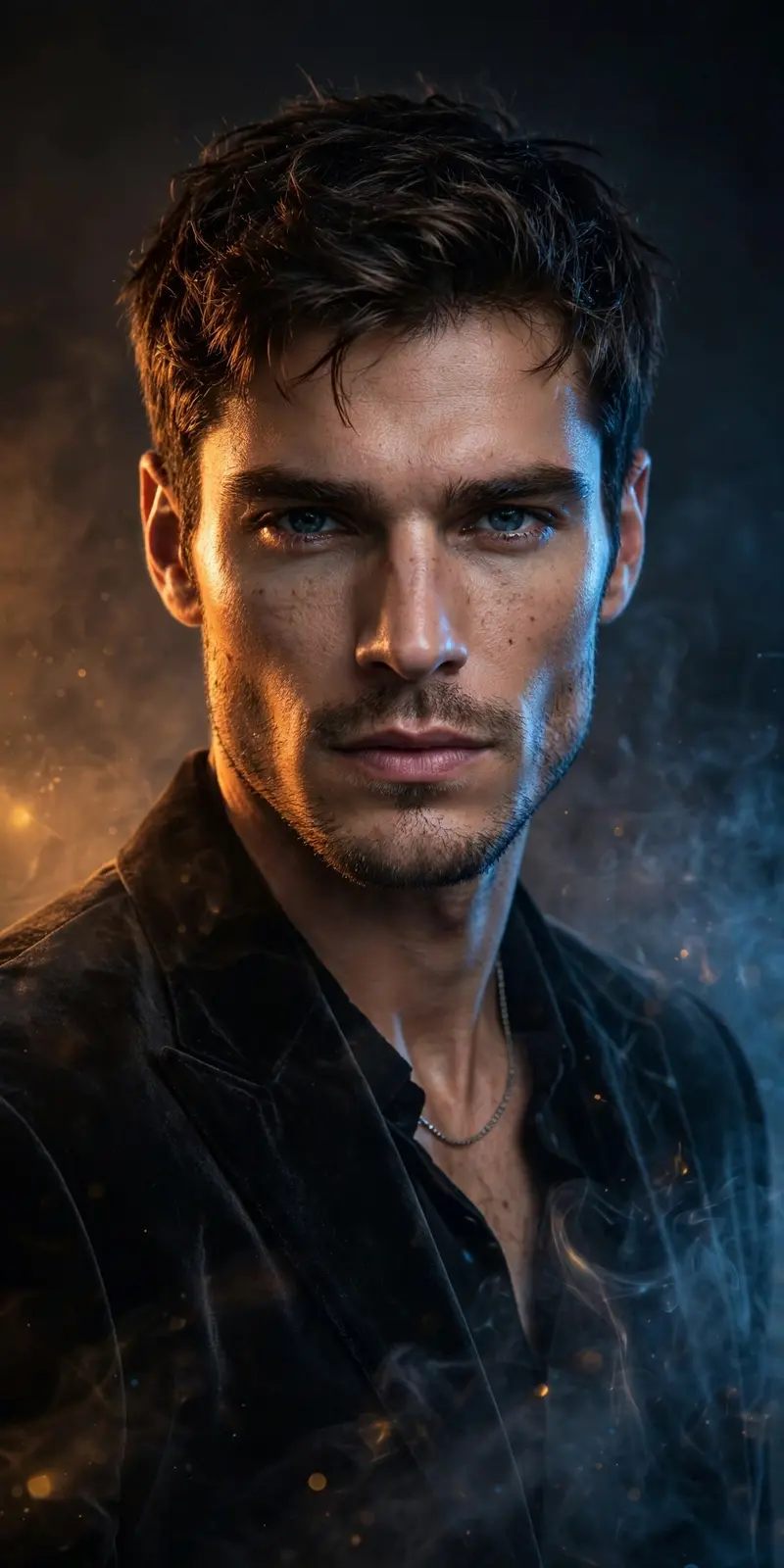 Moody Editorial Male Model Portrait