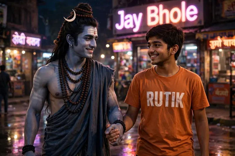 Mahadev Hand In Hand Boy Photo Prompt