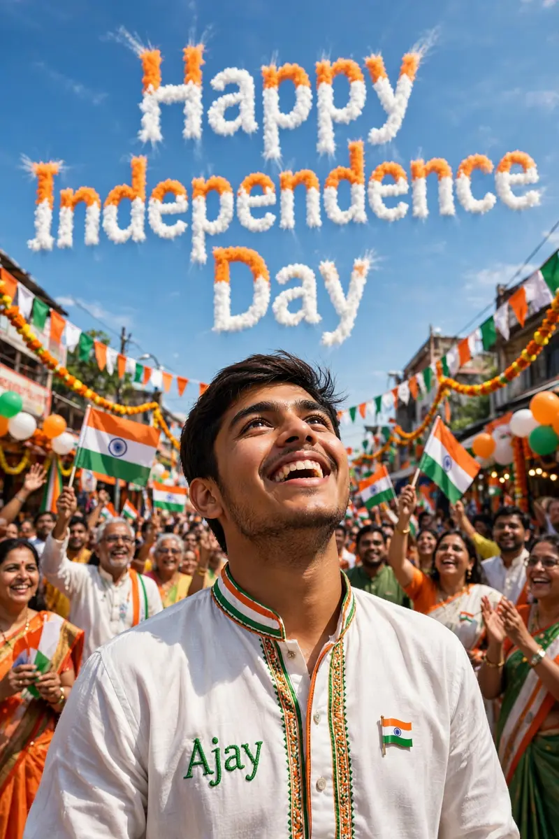 Independence Day Ajay Traditional Outfit Prompt