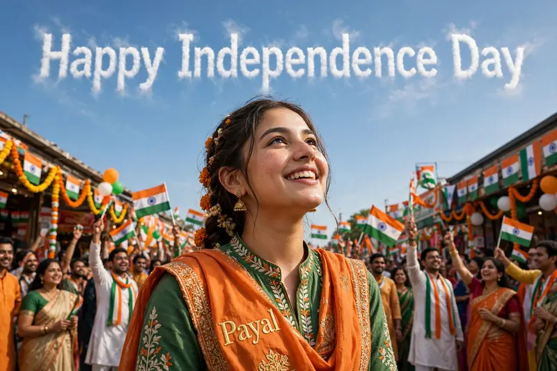 Independence Day Payal Traditional Outfit Prompt