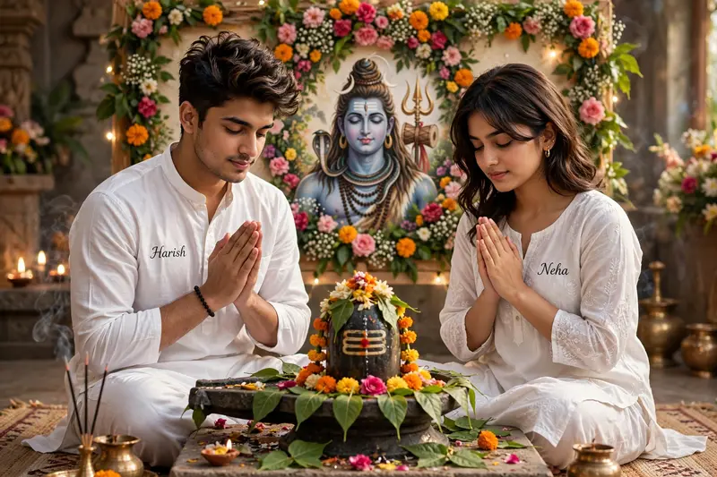 Mahadev Shivling Couple Prayer Prompt