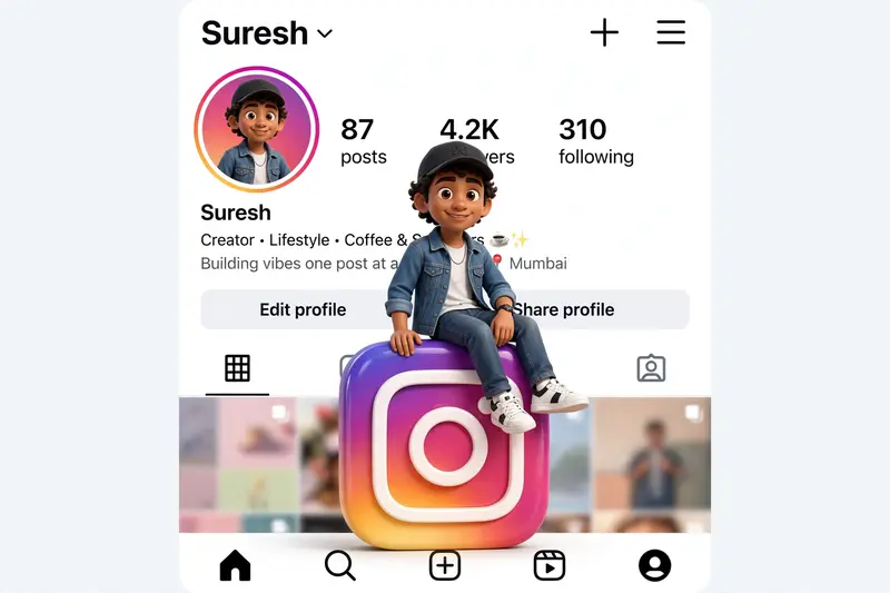 Instagram 3D Character Logo Prompt