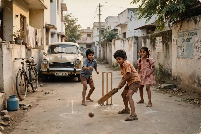 70s Kids Cricket