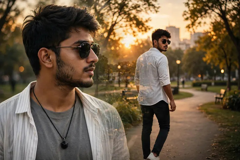 Cinematic Sunset Double-Exposure Portrait