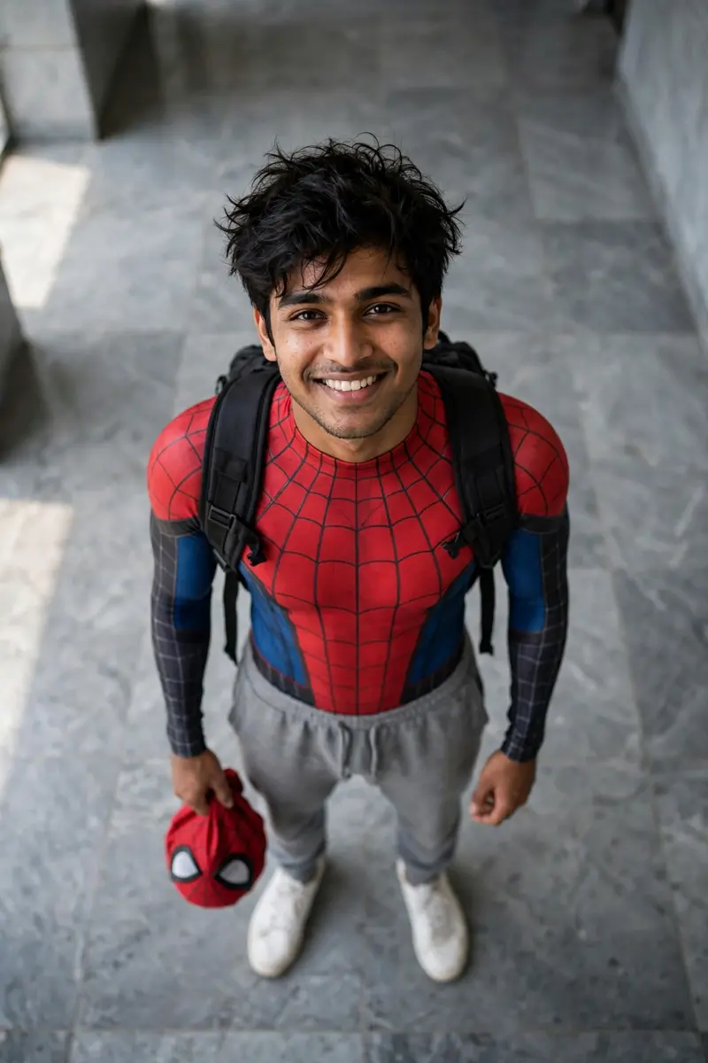 Solo Spider-Man Overhead Shot