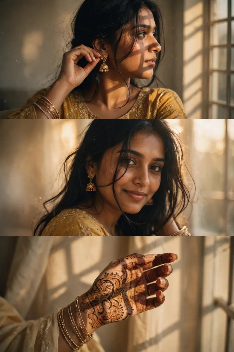 Golden Hour Jhumka Portrait