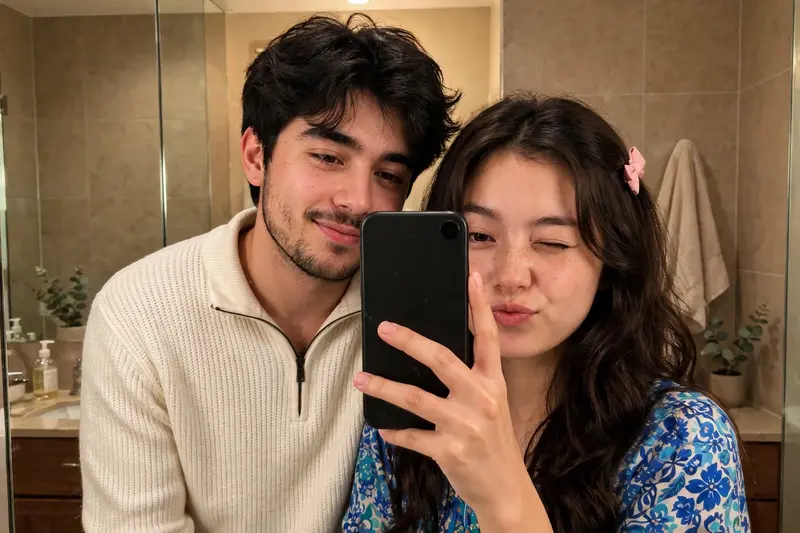 Couple Mirror Selfie