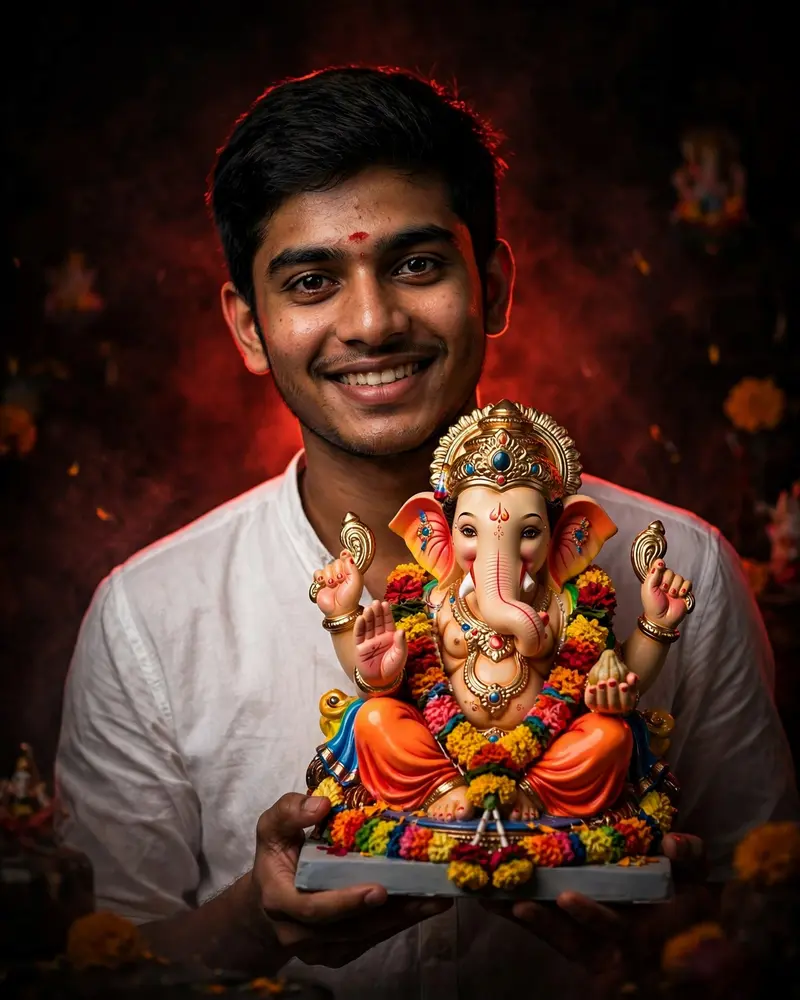 Ganpati Bappa Studio Portrait