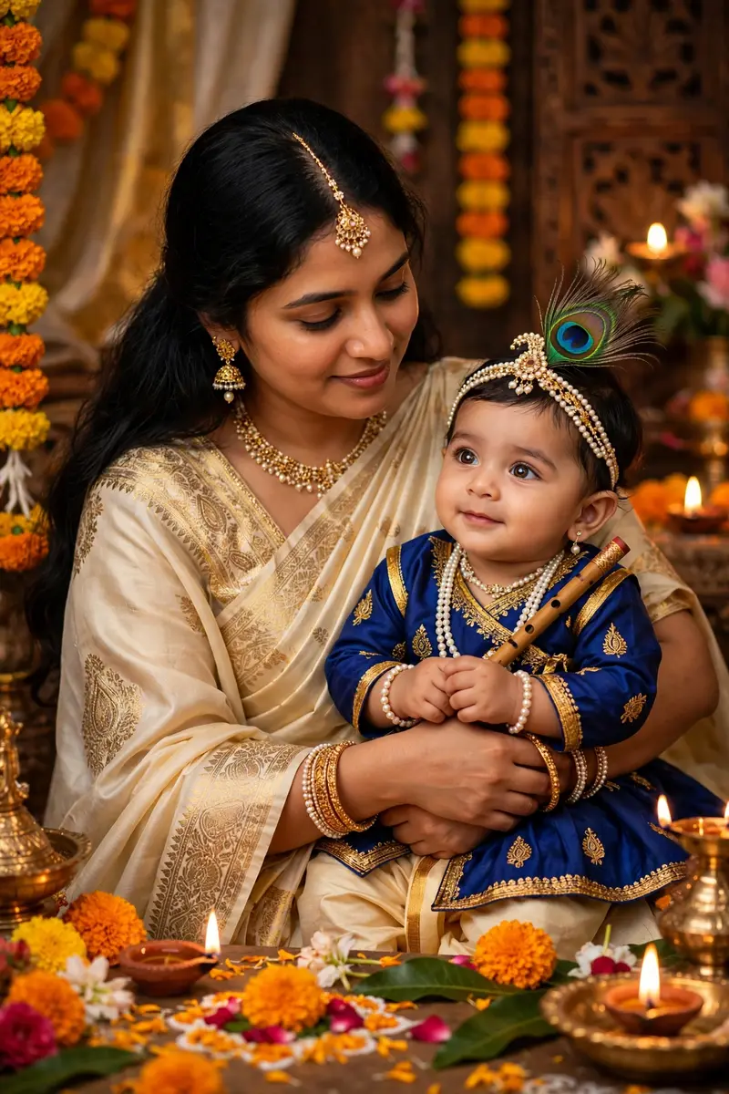 Mother Baby Janmashtami