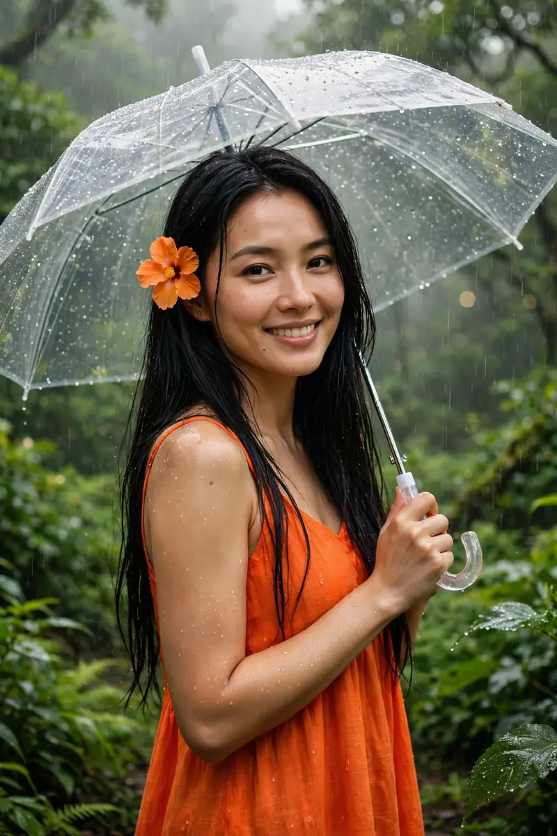Rainy Garden Portrait