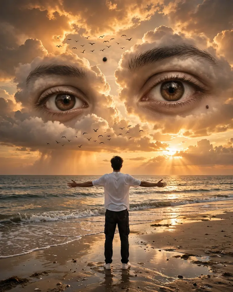 Beach Sunset Eyes
