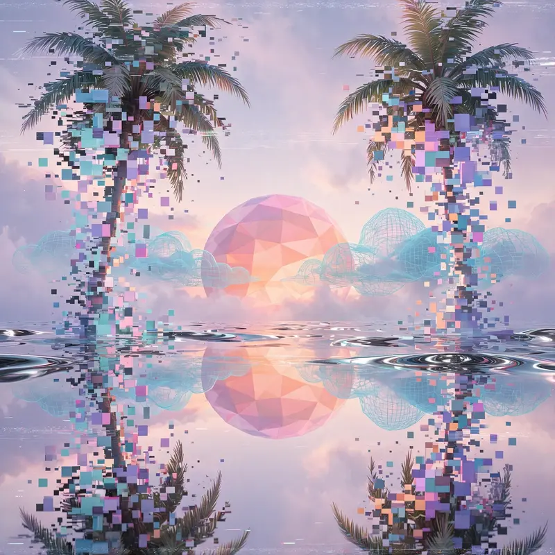 Digital Palm Mirage