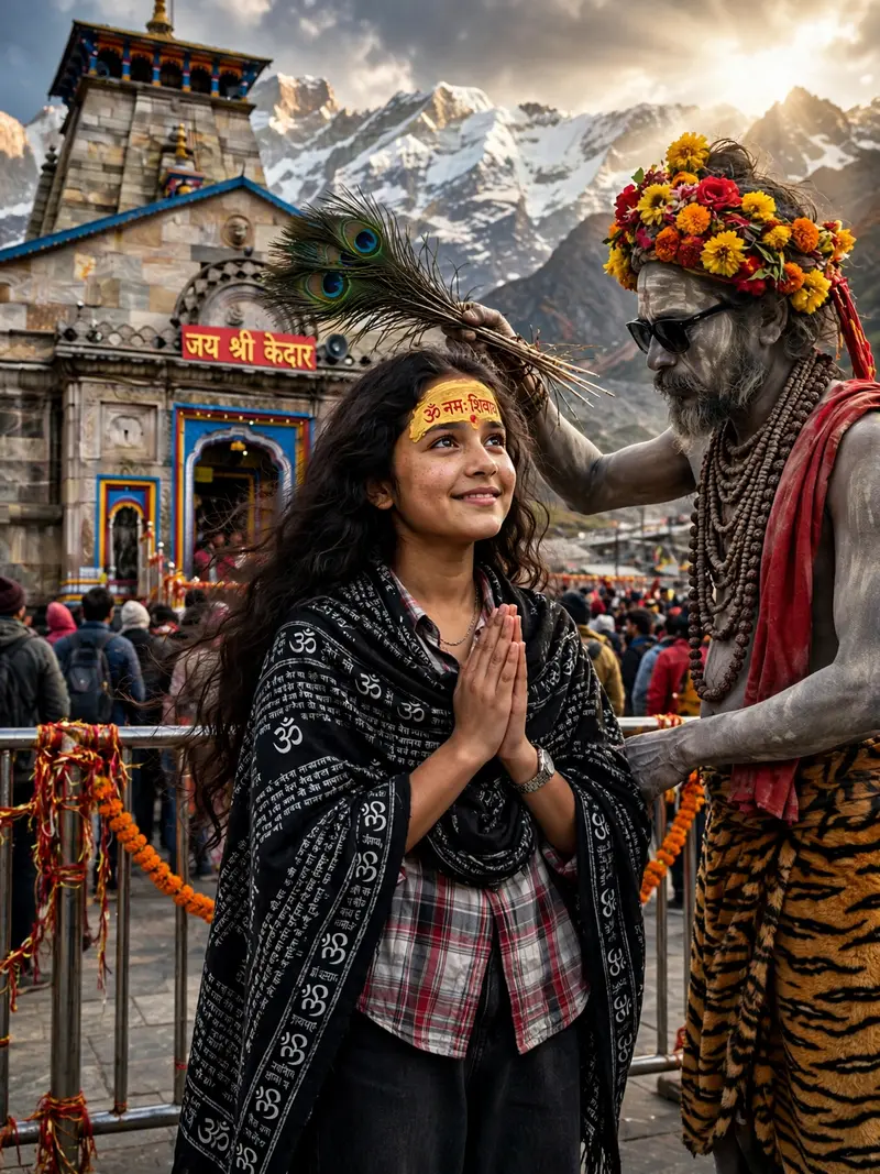Kedarnath Sadhu Blessing