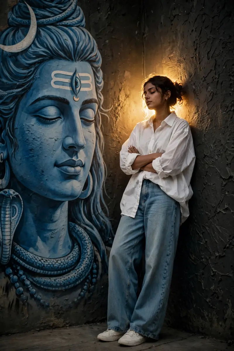 Shiva Mural Portrait