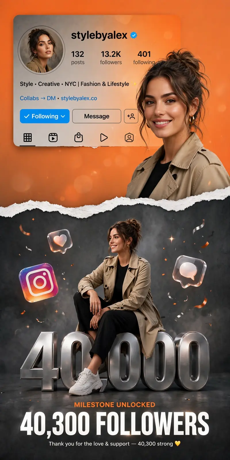 Instagram Milestone Poster